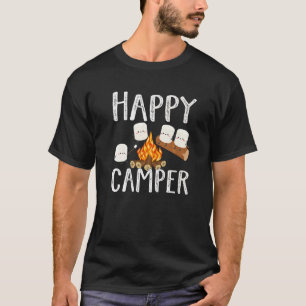 Camiseta Feliz Marshmallow Camper Cup Para Crianças Homens