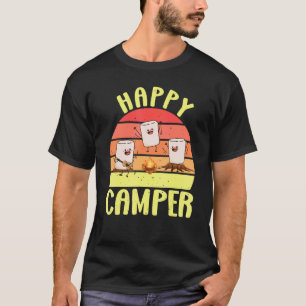 Camiseta Feliz Marshmallow Camper Cup Para Crianças Homens