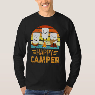 Camiseta Feliz Marshmallow Camper Cup Para Crianças Homens