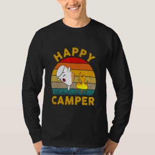 Camiseta Feliz Marshmallow Fofinho Acampamento Fogueira Cri