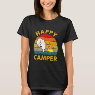 Camiseta Feliz Marshmallow Fofinho Acampamento Fogueira Cri