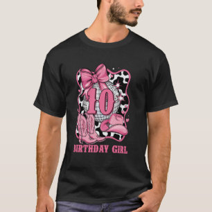 Camiseta Feliz Menina de 10 Anos de Idade Arco Rodeio Ocide