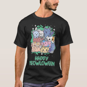 Camiseta Feliz Meowloween Gato Halloween Gatinho Gato Assu