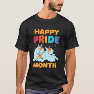 Camiseta Feliz Mês do Orgulho Gay Lgbtq Arco-íris Orgulhoso