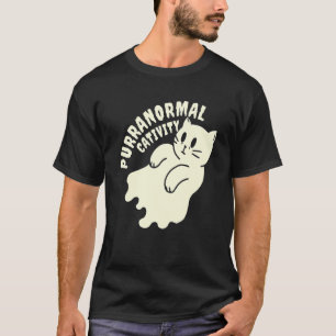 Camiseta Feliz Mew O Ween Gato Preto Para o Halloween