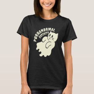 Camiseta Feliz Mew O Ween Gato Preto Para o Halloween
