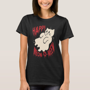 Camiseta Feliz Mew O Wewein Black Cat Para O Halloween 1
