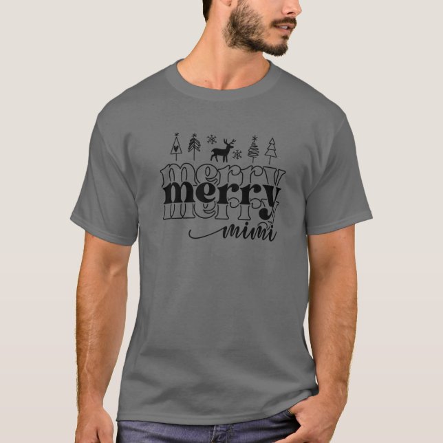 Camiseta Feliz Mimi natalinas Mimi Mãe Christma (Frente)
