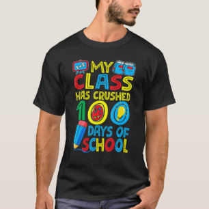 Camiseta Feliz Minha Turma Conquistou 100 Dias De Aula Prof