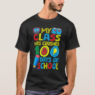 Camiseta Feliz Minha Turma Conquistou 100 Dias De Escola Pr