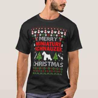 Camiseta Feliz Miniatura Cachorro de Natal Feio