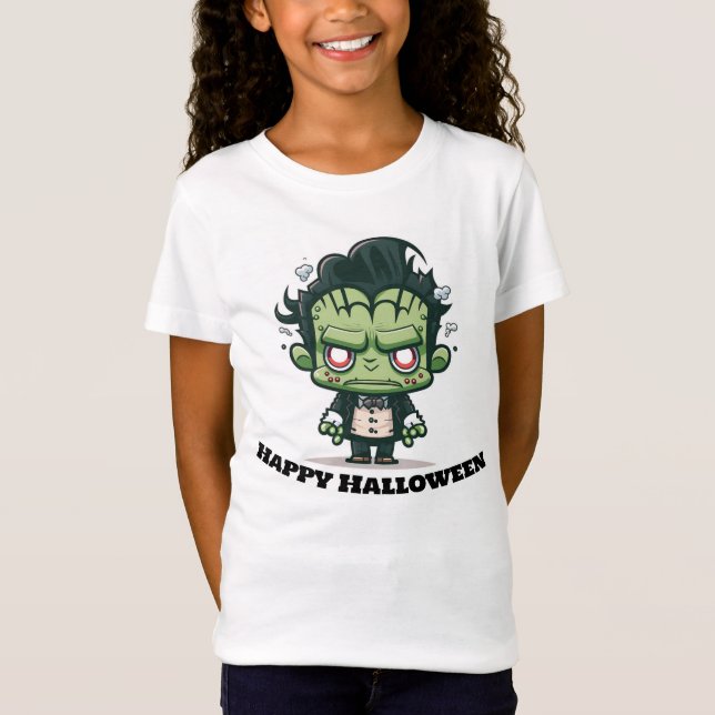 Camiseta Feliz Monstro das Halloween (Frente)