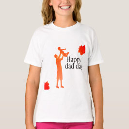 Camiseta Feliz Mug do Pai - Padre e Criança Silhouette - Pr