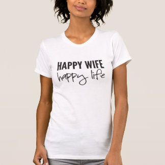 Camiseta Feliz Mulher Feliz Vida