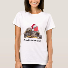Camiseta Feliz Natal 2020 Tartaruga na Máscara