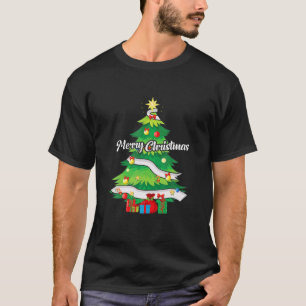 Camiseta Feliz Natal 2021 Homens do Ornamento das Árvores 
