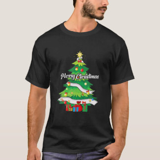 Camiseta Feliz Natal 2021 Homens do Ornamento das Árvores M