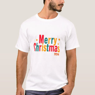 Camiseta feliz Natal 2024 branco