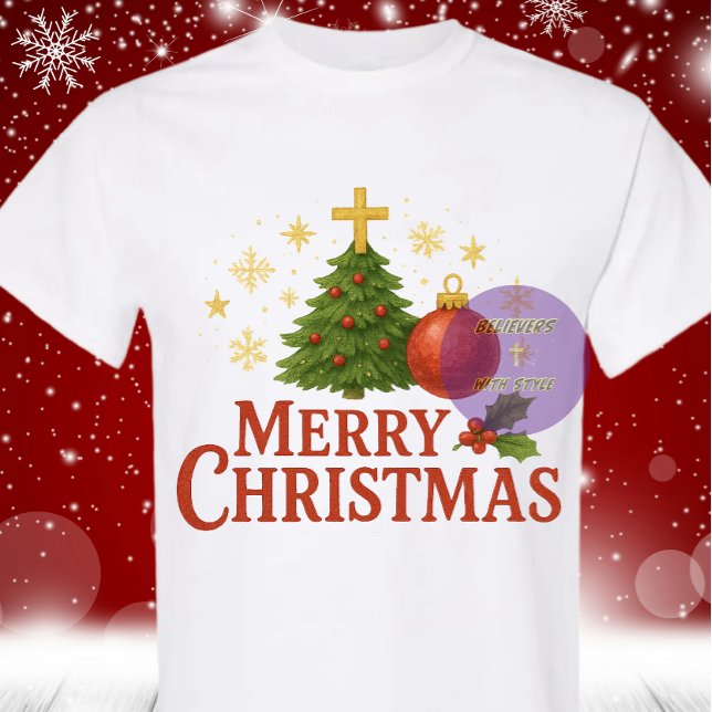 Camiseta Feliz Natal 2025 - Cristão (Criador carregado)