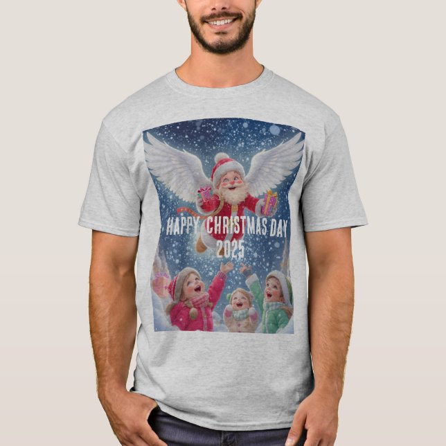 Camiseta Feliz Natal 2025 T-Shirt (Frente)