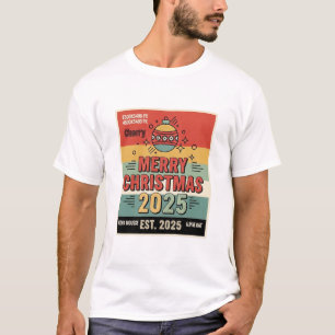 Camiseta Feliz Natal 2025 - Tee do Ornamento Retroativo