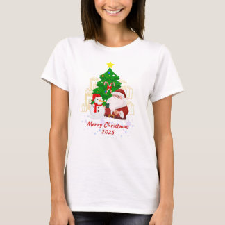 Camiseta Feliz Natal 2025 Unisex Jersey Tee