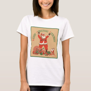 Camiseta Feliz Natal a Todos! Papai Noel Antigo