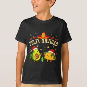 Camiseta Feliz Natal Abacate Tacos Mexicano Natal Divertido