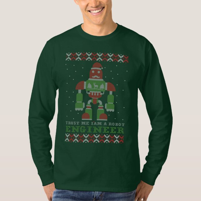 Camiseta Feliz Natal AI Robot (Frente)
