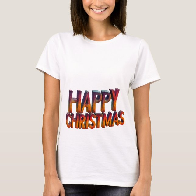 Camiseta Feliz Natal: Alegria Festiva para Todos (Frente)