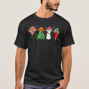 Camiseta Feliz Natal, Amanita Muscaria Xmas Pla