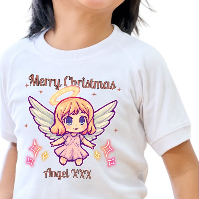 Camiseta Feliz Natal Angel Children's (Criador carregado)