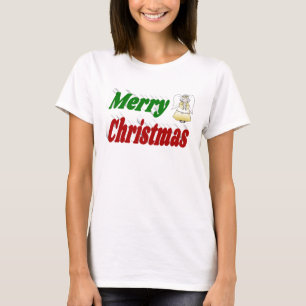 Camiseta Feliz Natal Angel verde 3d