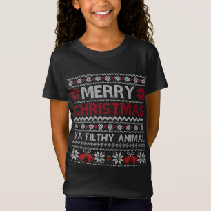 Camiseta Feliz Natal Animal Sujo Ya Ugly Sweater Styl