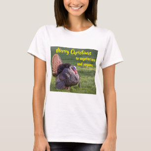 Camiseta Feliz Natal aos vegetarianos & veganos