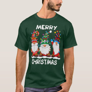 Camiseta Feliz Natal aqui Gnome Xmas Matando Família São