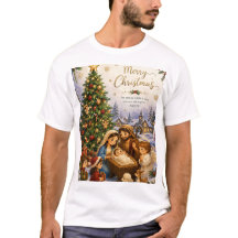 Camiseta Feliz Natal Árvore da Natividade 