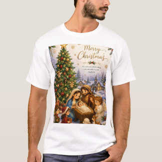 Camiseta Feliz Natal Árvore da Natividade 