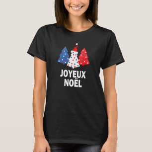 Camiseta Feliz Natal Árvore Francesa Amante Bandeira Joy