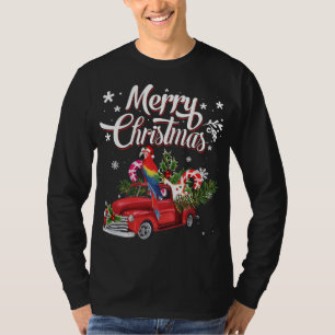 Camiseta Feliz Natal Árvore Vermelha de Caminhão Papais noe