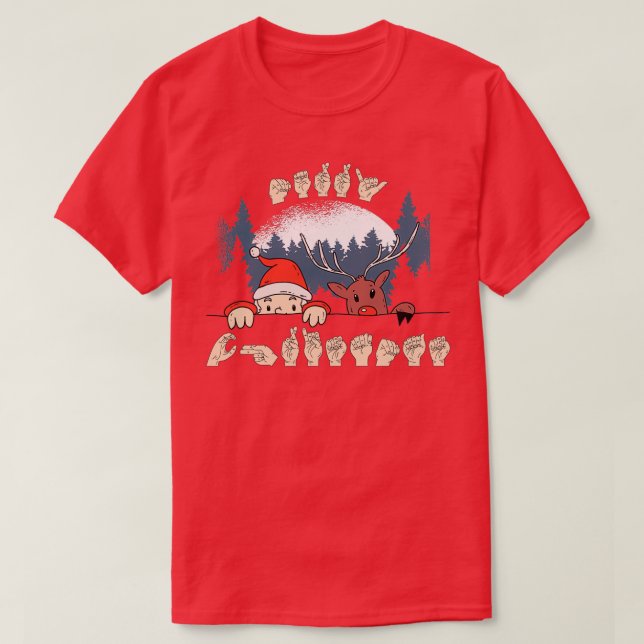 Camiseta Feliz Natal ASL 1 (Frente do Design)