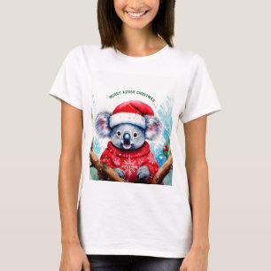 Camiseta Feliz Natal Australiano Koala
