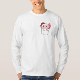 Camiseta Feliz Natal Axolotl Em Bolso De Mama
