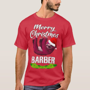 Camiseta Feliz Natal Barber Funny Gift Pajama Natal