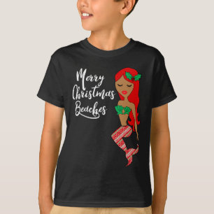 Camiseta Feliz Natal Beaches Mermaid Summer Beach