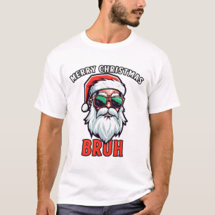 Camiseta Feliz Natal Bruh Papai Noel Sungles