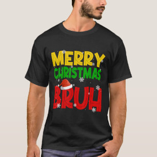 Camiseta Feliz Natal Bruh Xmas Papai Noel Neve Flasto M