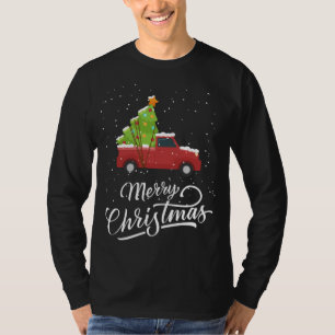 Camiseta Feliz Natal Buffalo Red Truck Árvore de Natal