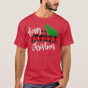 Camiseta Feliz Natal Buffalo Tree Red Xadrez 3