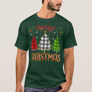 Camiseta Feliz Natal Buffalo Xadrez Lights Pajama M